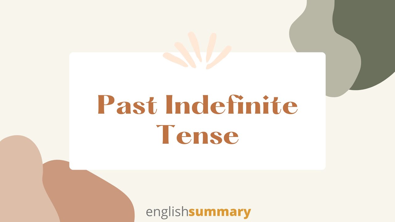 Simple Past Tense Explain with Example, Past Indefinite Tense