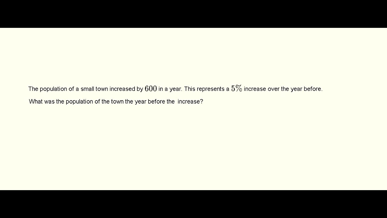 'Video thumbnail for Find Increase Given the Percentage Increase'