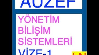 'Video thumbnail for Auzef Yönetim Bilişim Sistemleri Vize Deneme Sınavı -1'