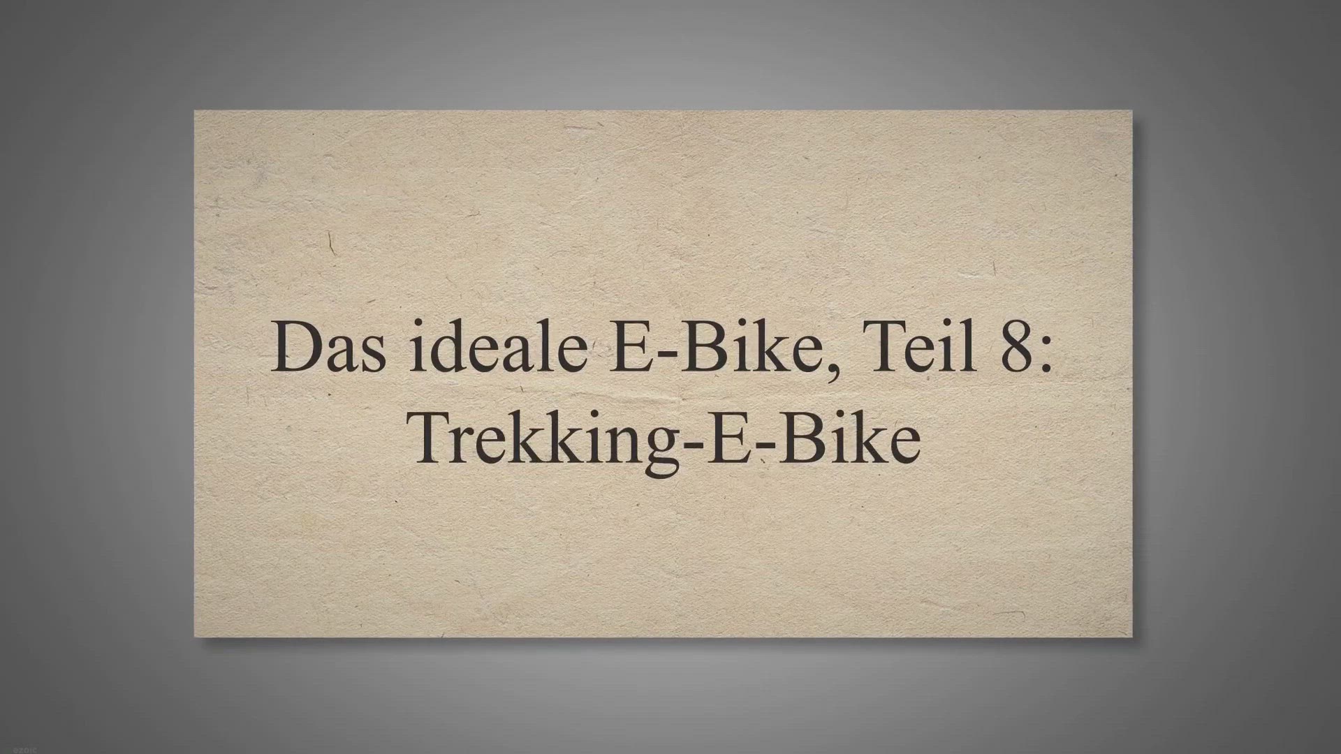 Video thumbnail for Kaufberatung E-Bike, Teil 8: Trekking-E-Bike
