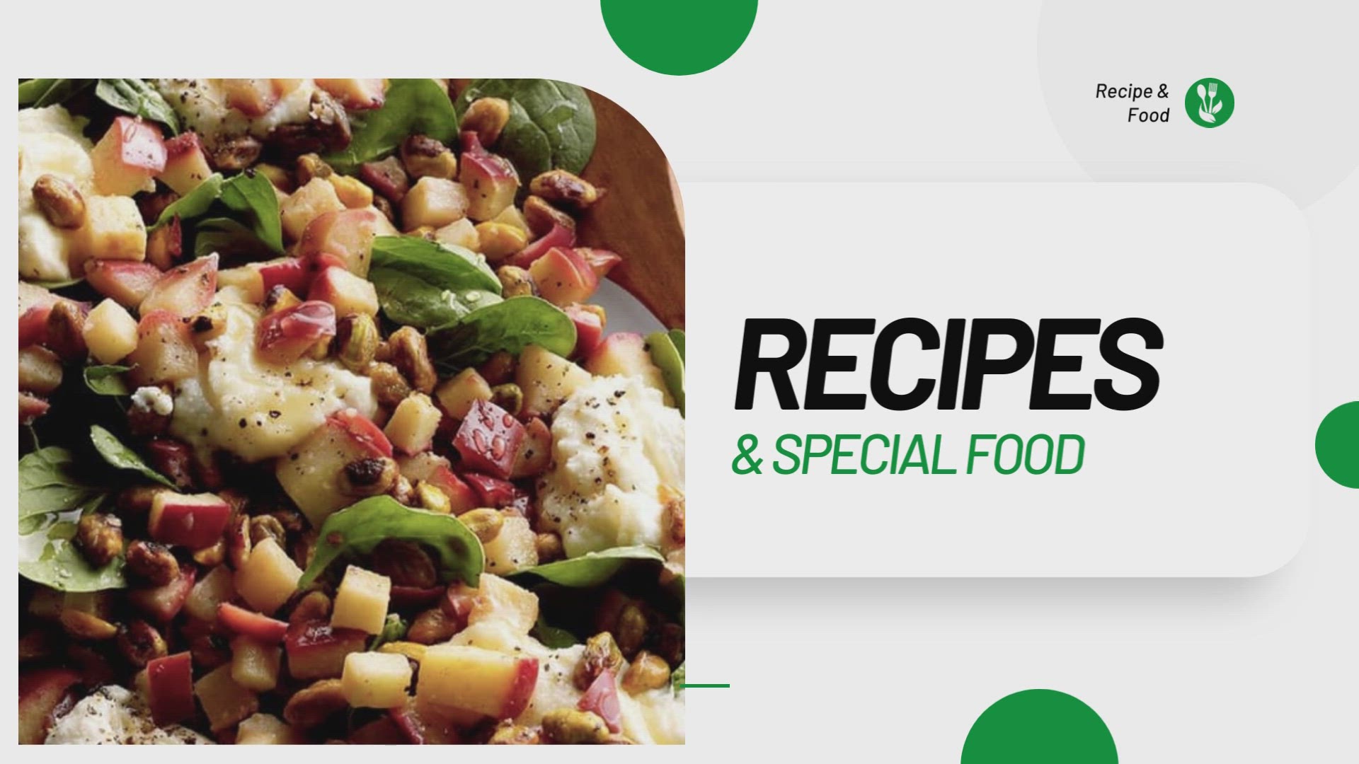 'Video thumbnail for Warm Apple & Pistachio Spinach Salad Recipe'