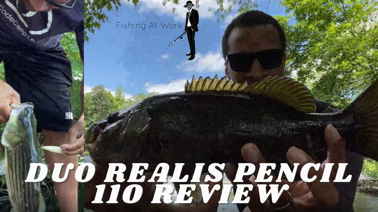 'Video thumbnail for DUO Realis Pencil 110 Review - Smallmouth and Striped Bass Action'