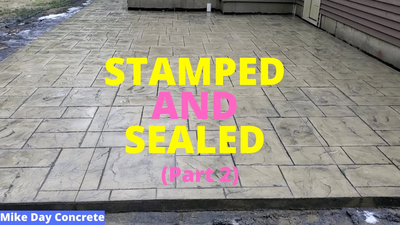 'Video thumbnail for Beautiful Stamped and Sealed Concrete Patio Slab'