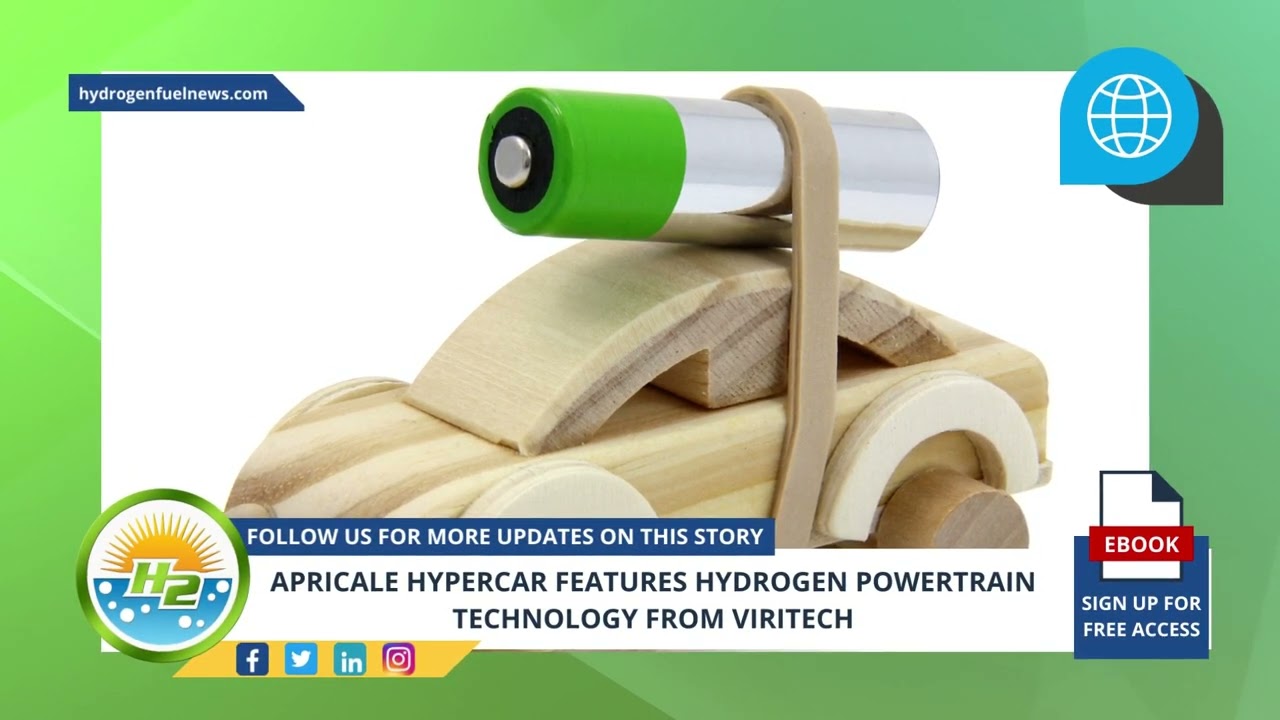 'Video thumbnail for Apricale hypercar features hydrogen powertrain technology from Viritech'