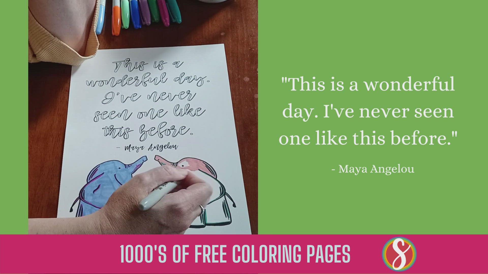 'Video thumbnail for Maya Angelou Quote Coloring Page'