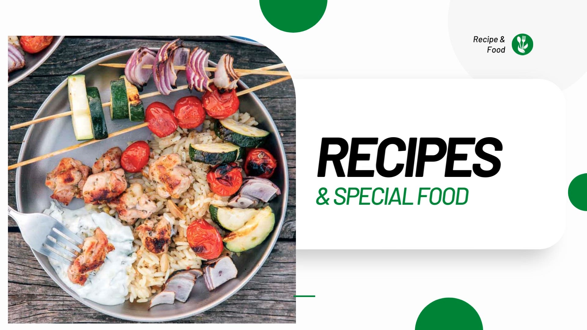 'Video thumbnail for Healthy Chicken and vegetable kebabs with tzatziki sauce Recipe'