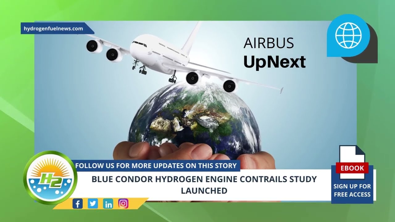'Video thumbnail for Blue Condor hydrogen engine contrails study launched'