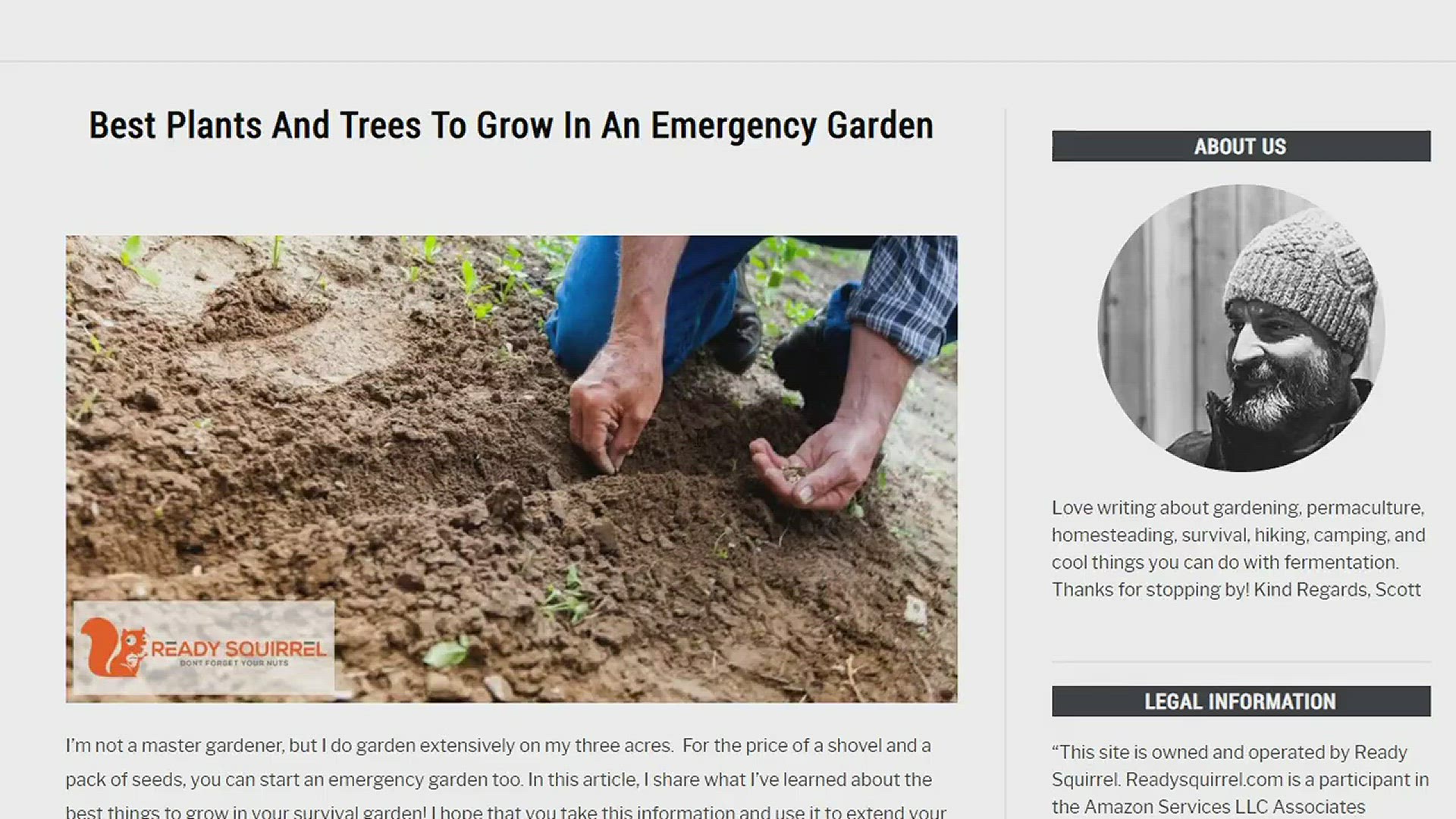 'Video thumbnail for Build a survival garden and become food independent'