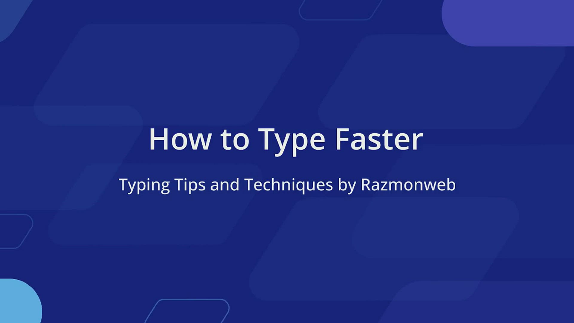 'Video thumbnail for How to Type Faster: Typing Tips and Techniques by Razmonweb'