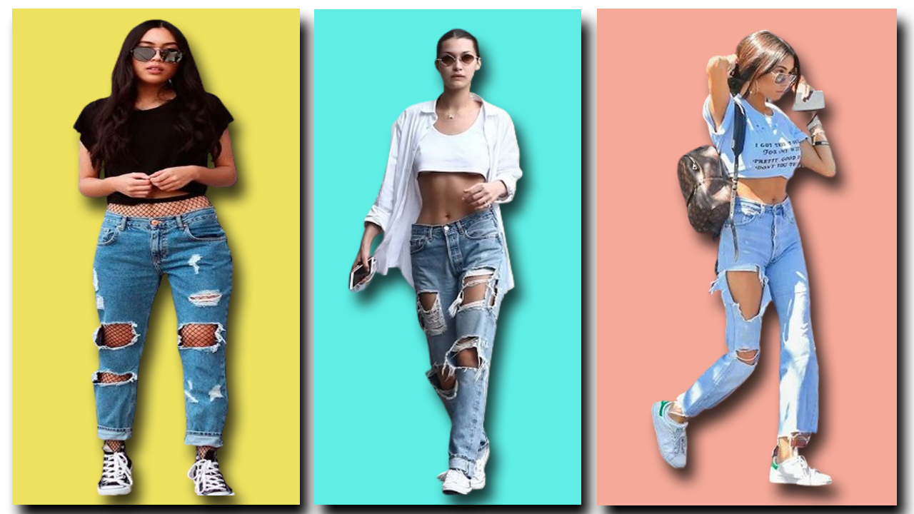 Video thumbnail for what to wear with baggy ripped jeans?