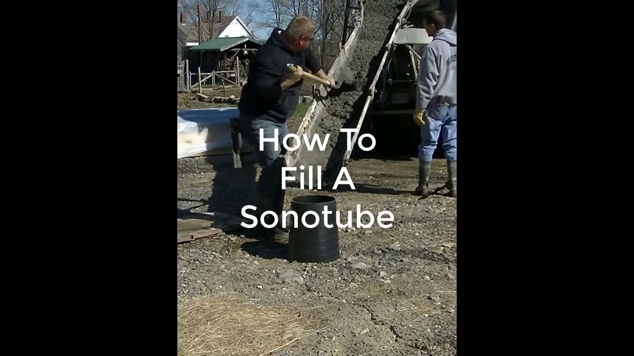 'Video thumbnail for How To FILL A Sonotube with Concrete #Shorts'