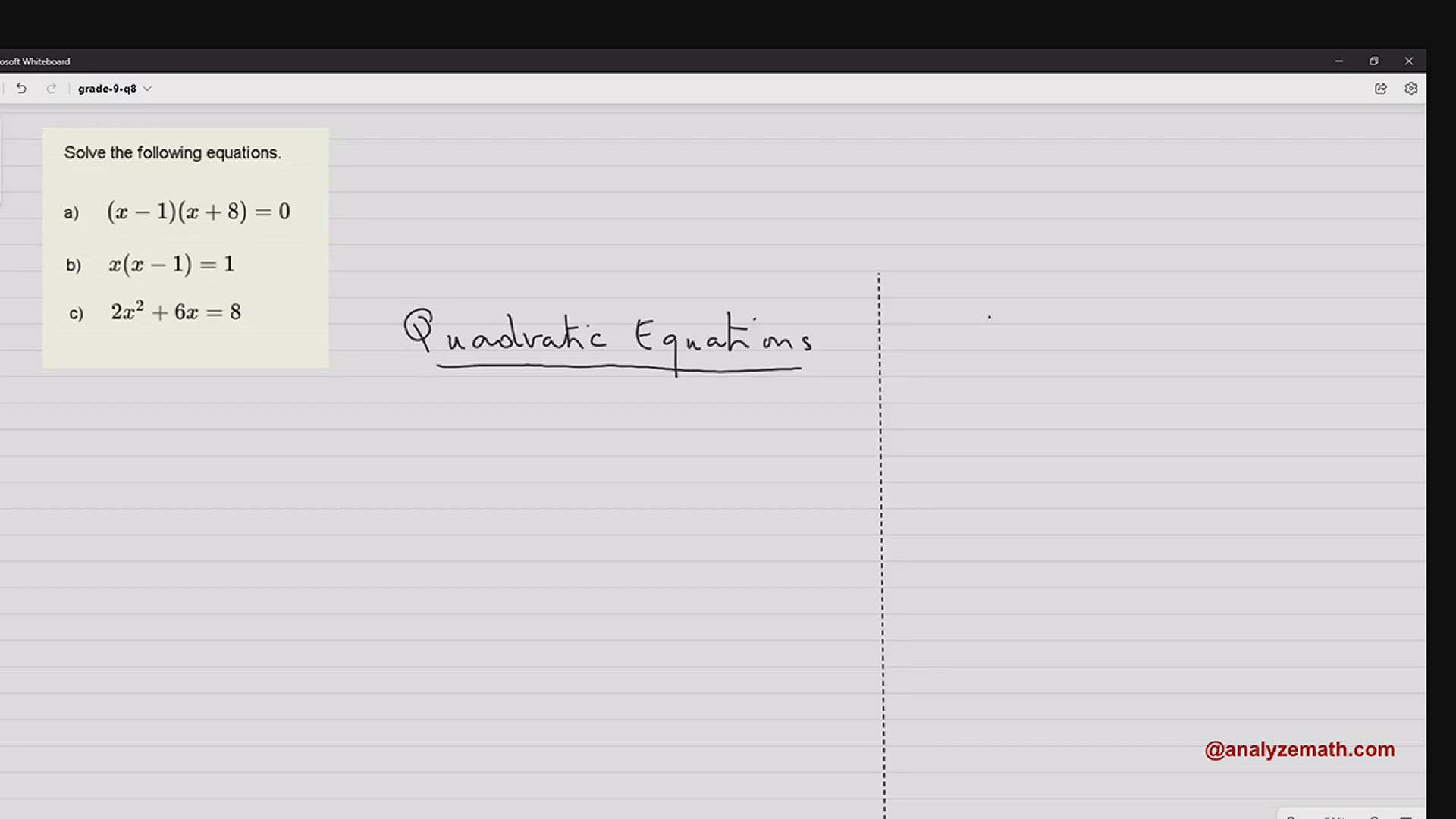 'Video thumbnail for Solve Quadratic Equations Using Factoring and the Quadratic Formulas'