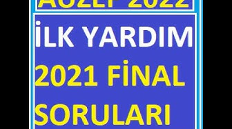 'Video thumbnail for İlk Yardım 2021 Final Soruları(45. sorunun cevabı:  Kimyasallarla oluşan yanıklar)'