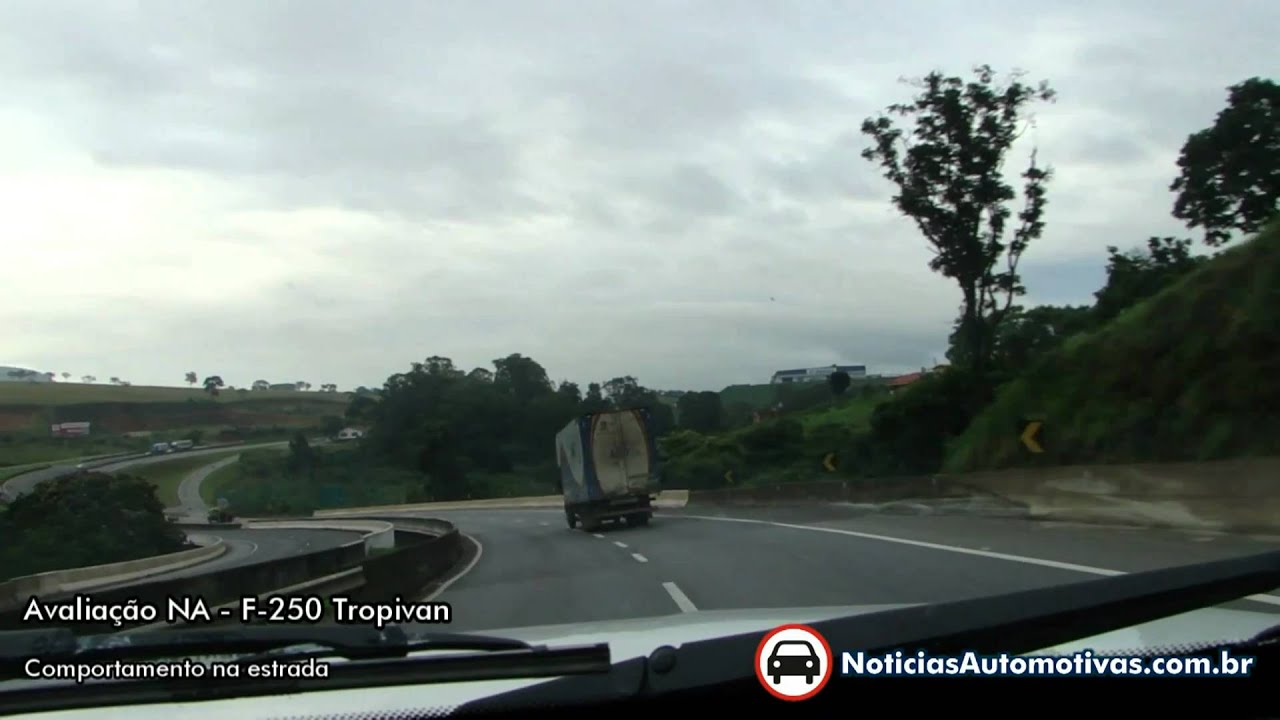 'Video thumbnail for F-250 Tropivan - Comportamento na estrada - NoticiasAutomotivas.com.br'