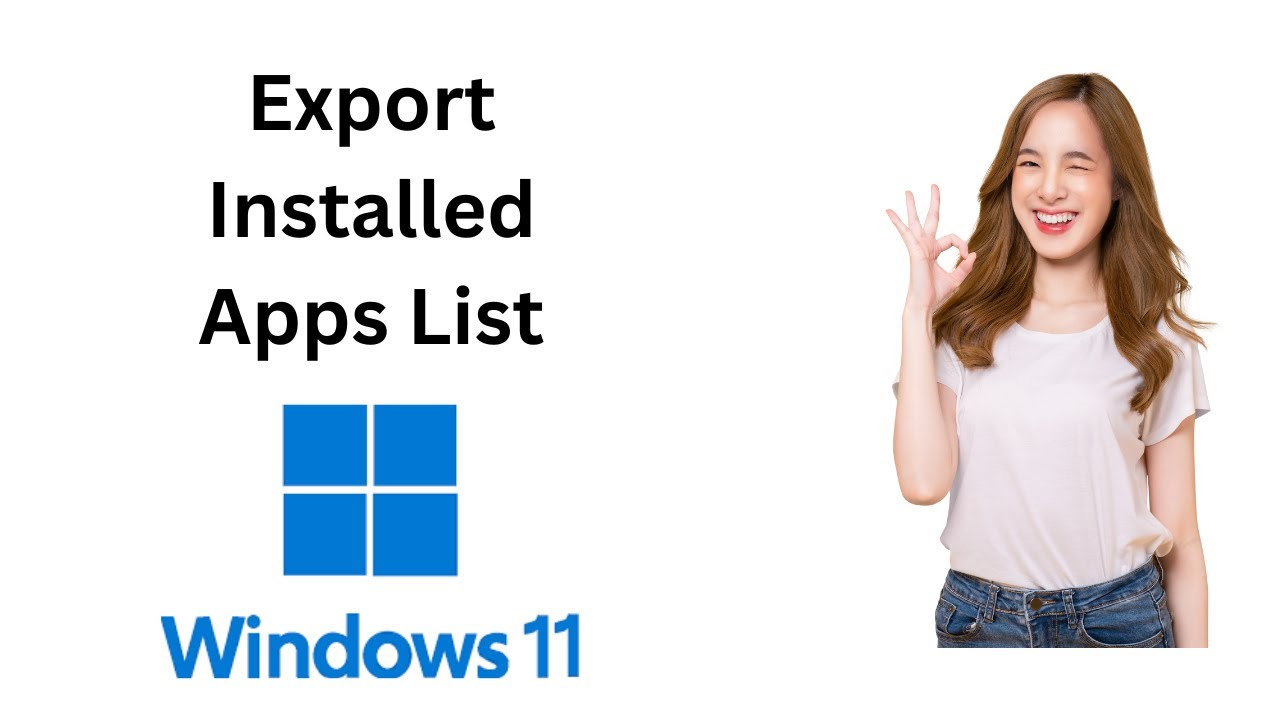 'Video thumbnail for How to Export Installed Apps List in Windows 11 without any Software?'