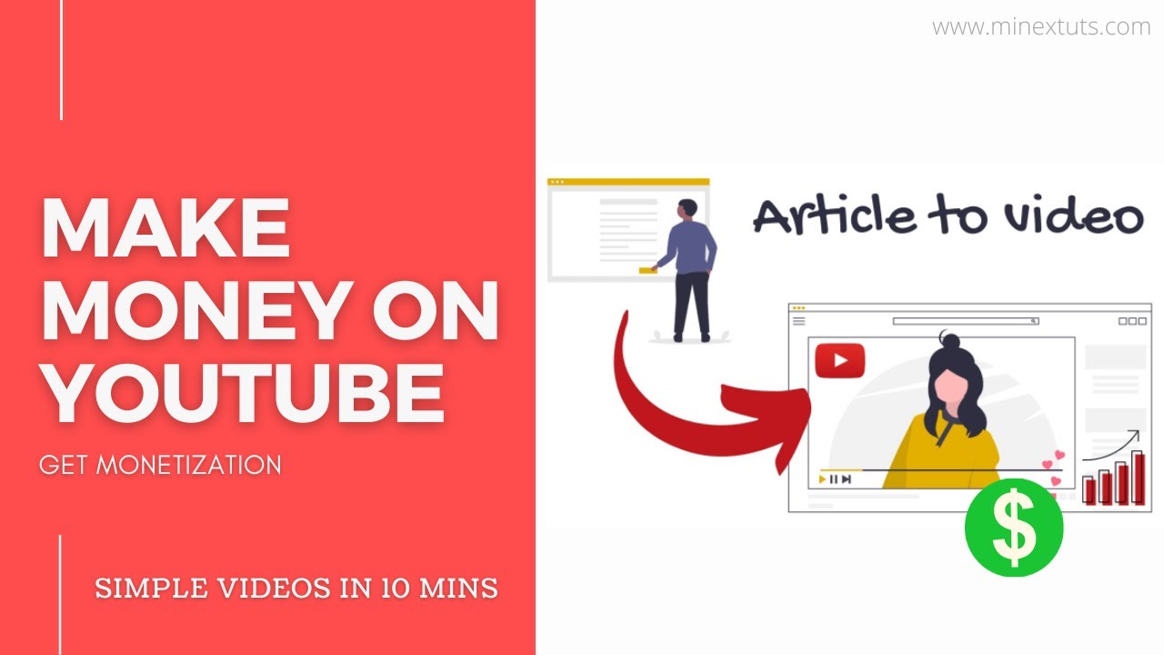 'Video thumbnail for How to Make Money on YouTube by Turn Article to Video with Voiceover in 10 Minutes'