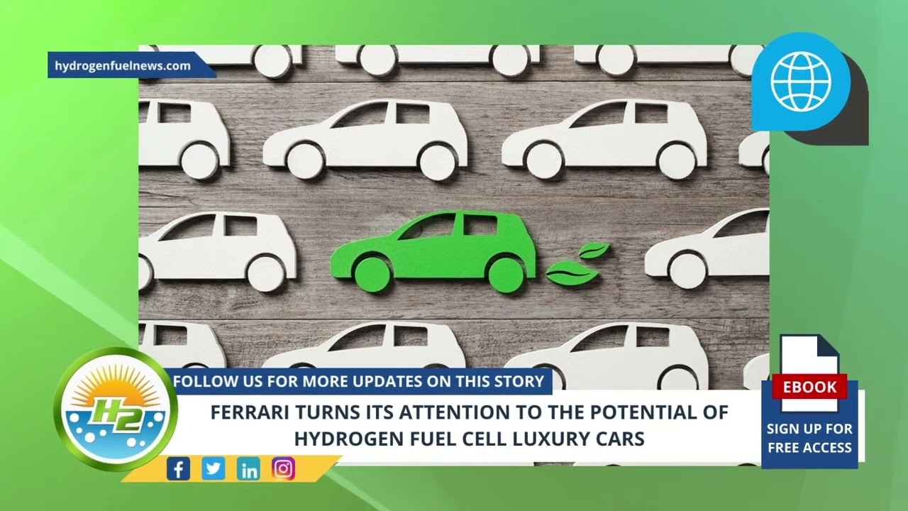 'Video thumbnail for Ferrari turns its attention to the potential of hydrogen fuel cell luxury cars'