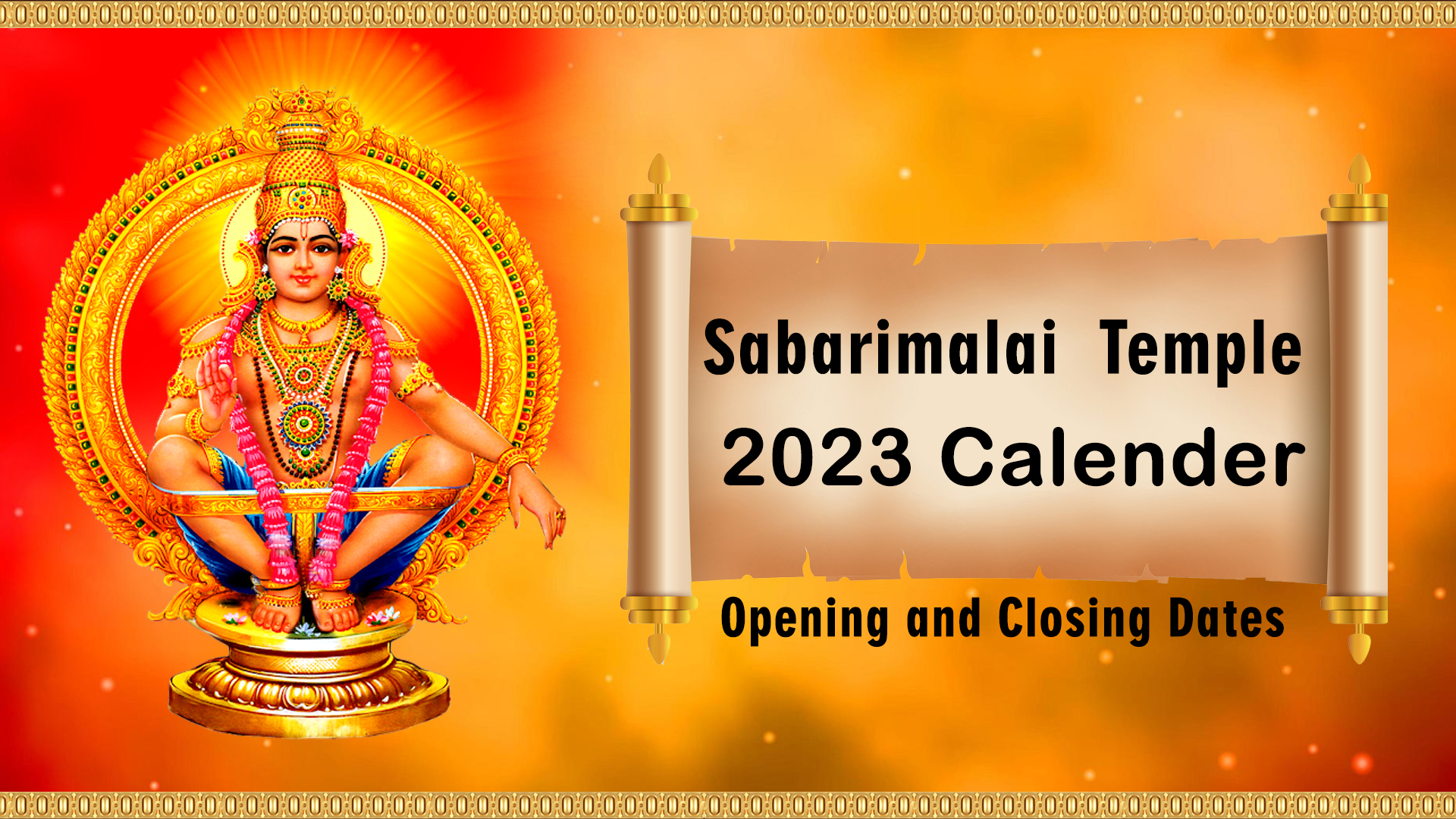 'Video thumbnail for 2023 Sabarimala Sree Ayyappa Swamy Temple Calender'