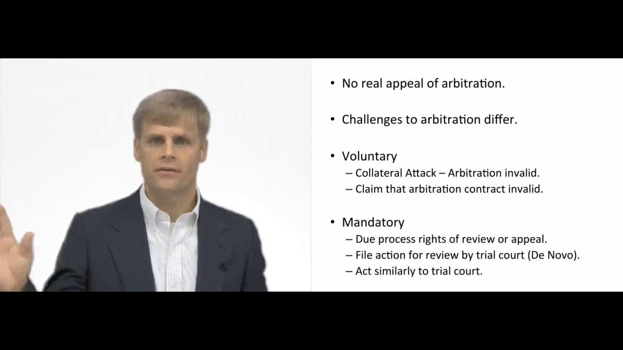 'Video thumbnail for Appeal from Arbitration'