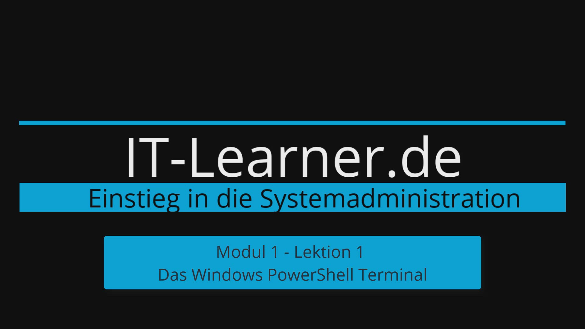 Video thumbnail for M1-L1-Windows-PowerShell-Konsole-öffnen