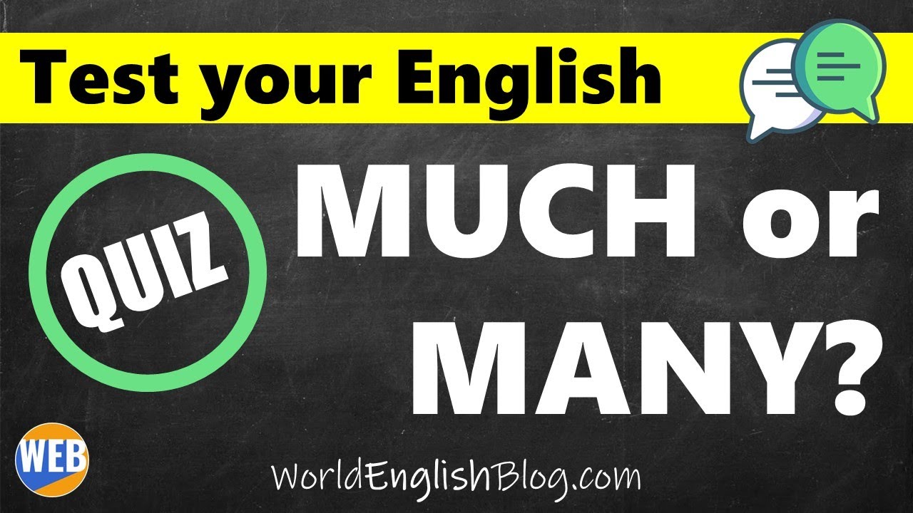 'Video thumbnail for MUCH or MANY Quiz - (Test your English🤔❓)'