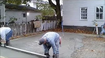 'Video thumbnail for How to pour a concrete slab | Pouring a slab for a garage'