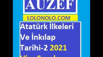 'Video thumbnail for Atatürk İlkeleri Ve İnkılap Tarihi-2 2021 Vize Soruları'