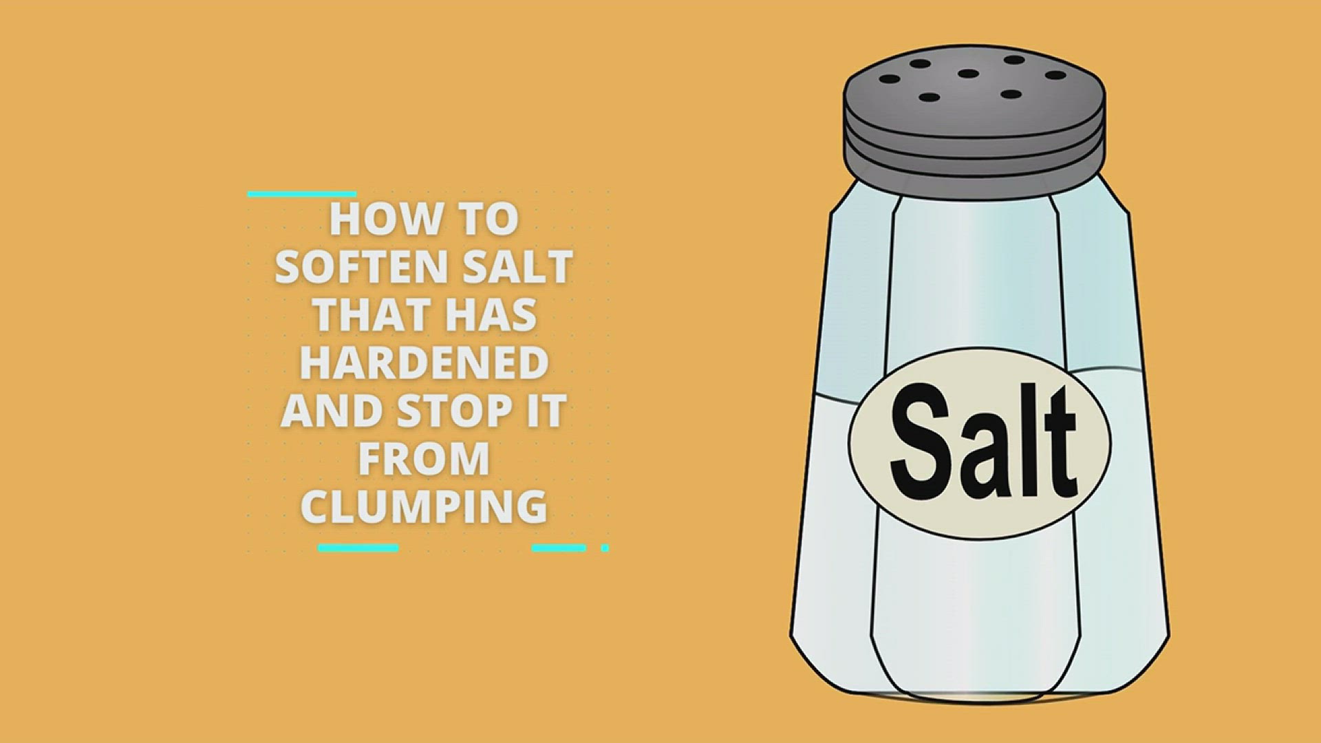 Video thumbnail for How to Soften Salt That Has Hardened and Stop It From Clumping