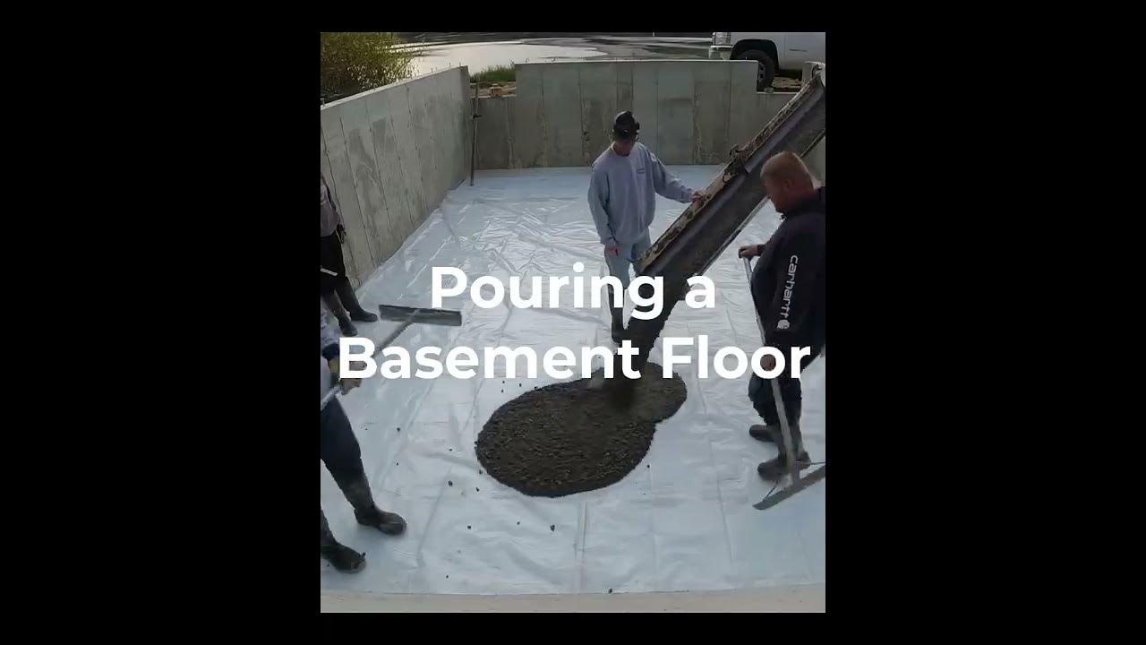 'Video thumbnail for Can We Pour A Basement Floor Without A Pump Truck?? #shorts'