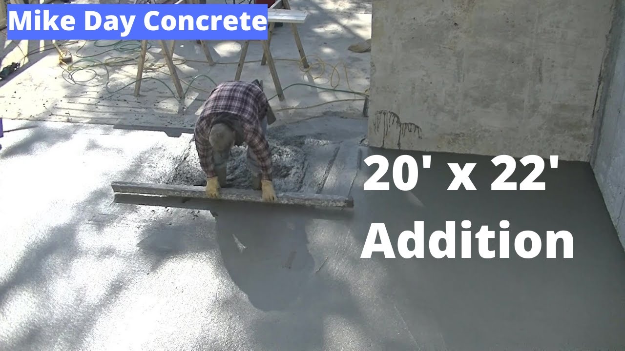 'Video thumbnail for Pouring A Small Addition Concrete Floor'