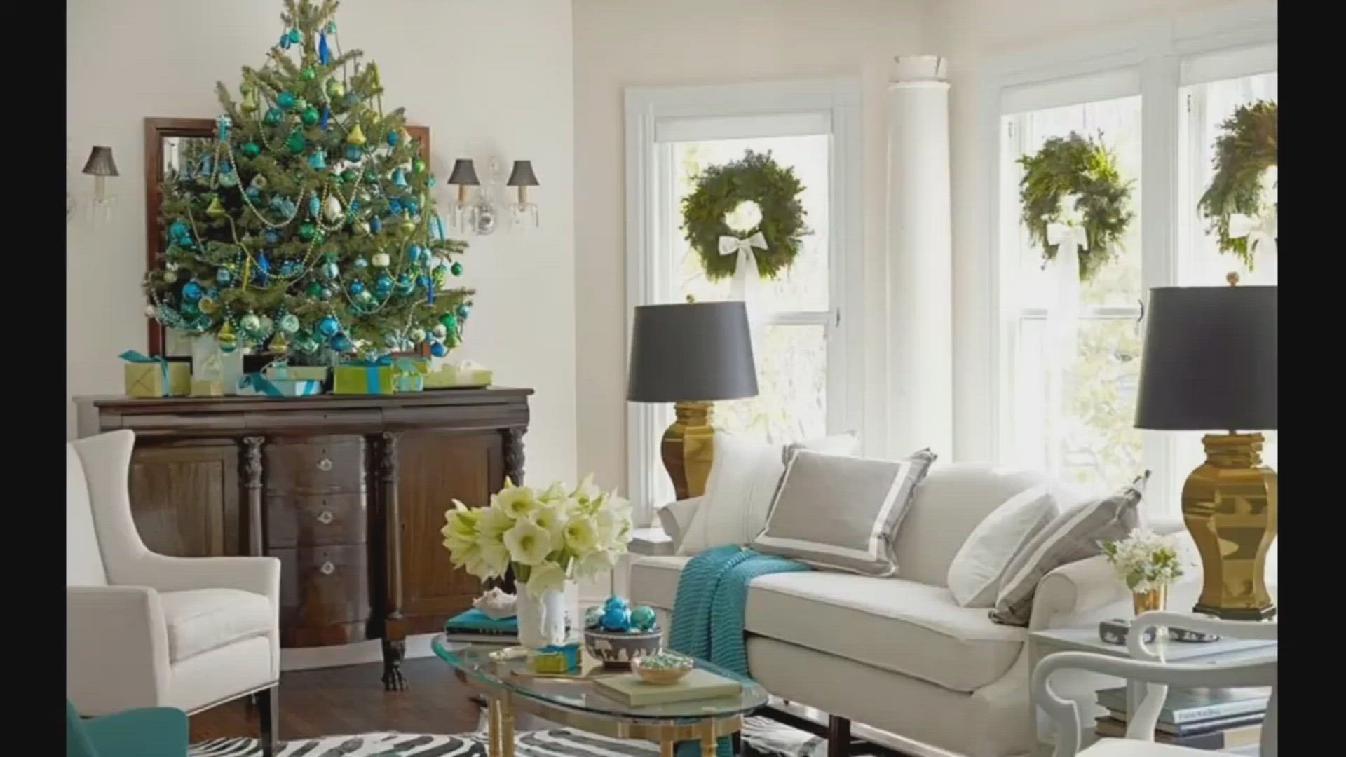 'Video thumbnail for Simple Christmas Decoration Ideas For Living Room | Aesthetic Christmas Living Room'