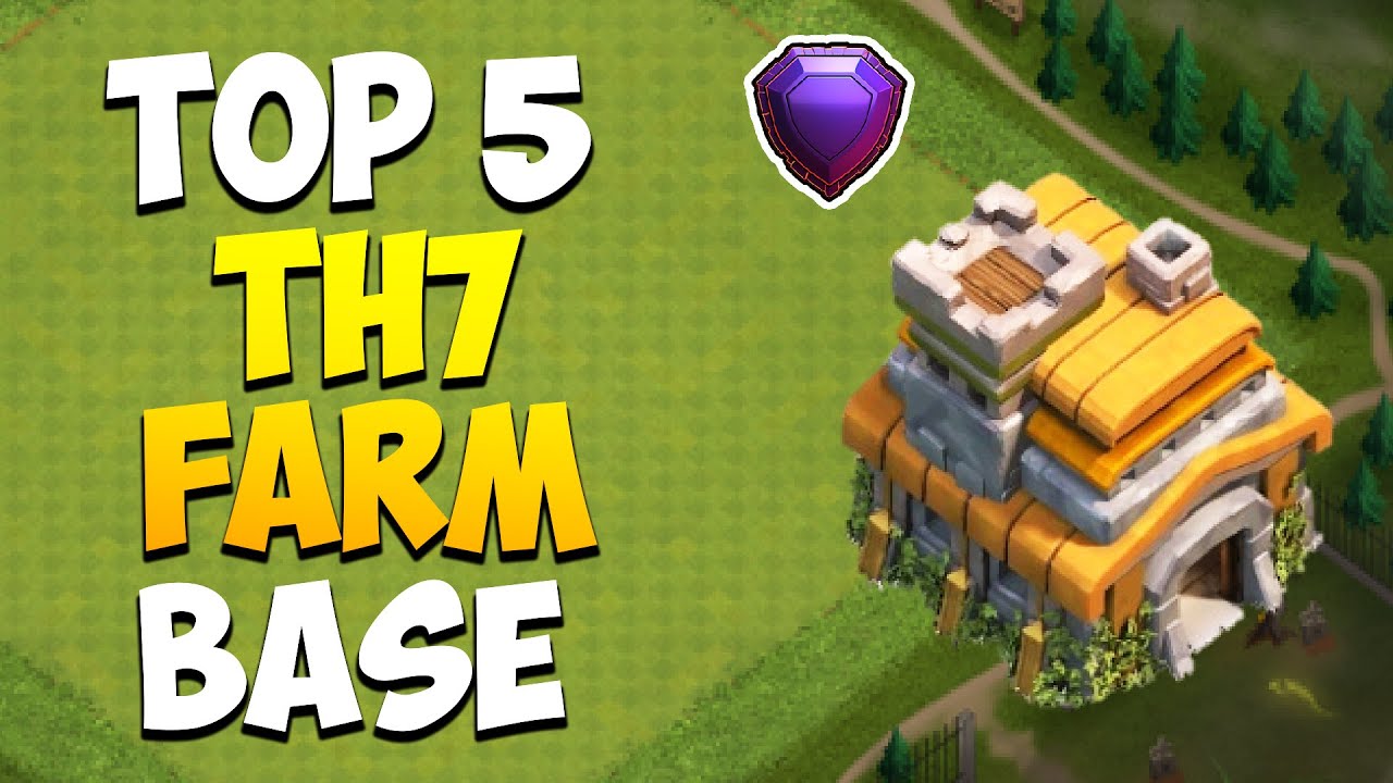 'Video thumbnail for TOP 5  COC TH7 FARM BASE with COPY LINK!! BEST Town Hall 7 Farming Base 2022 in Clash Of Clans'