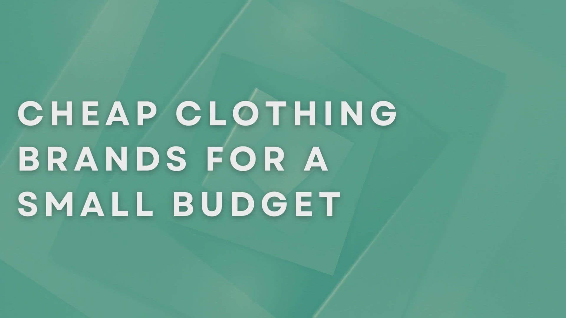 'Video thumbnail for Cheap Clothing Brands For A Small Budget'