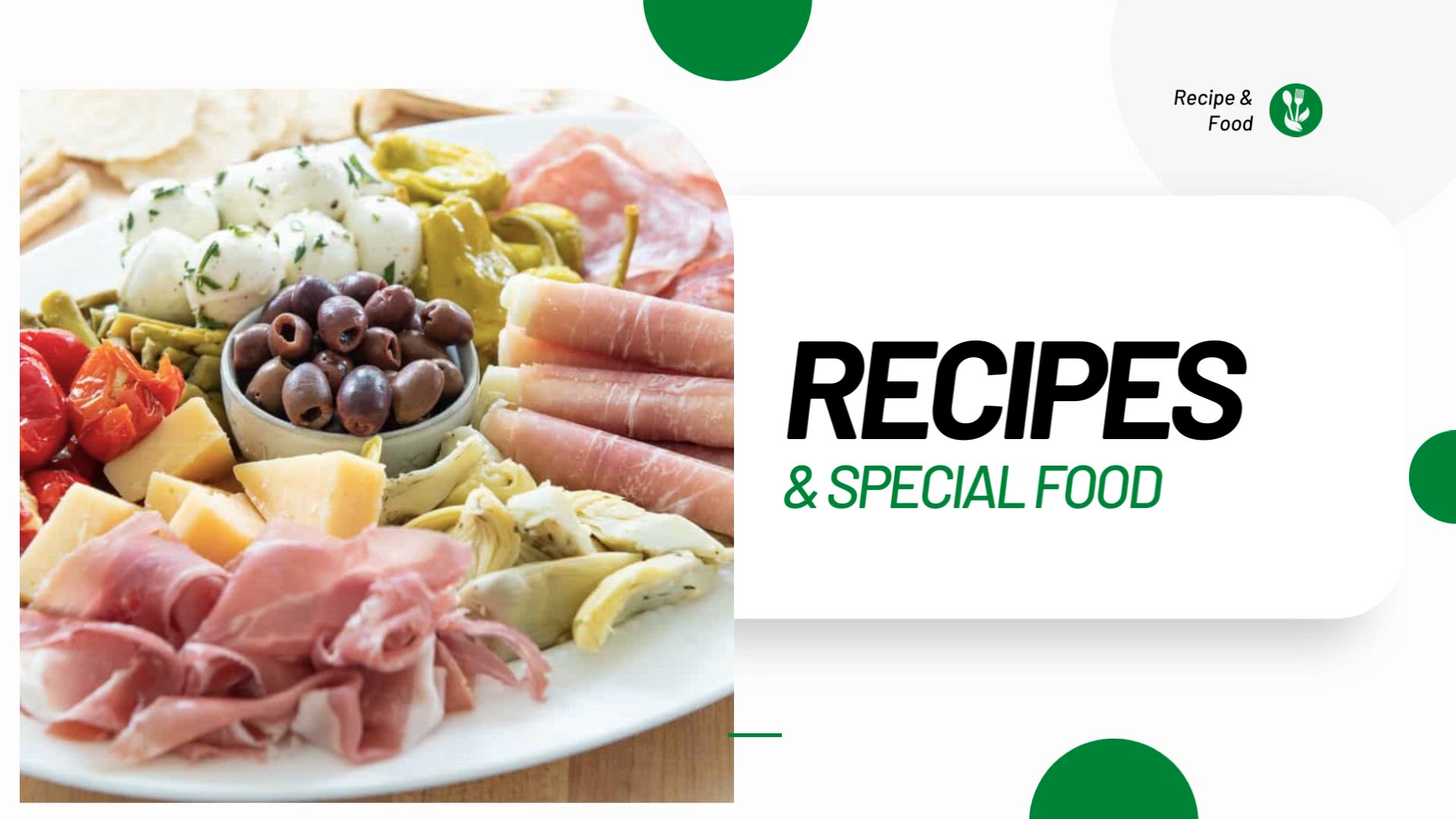 'Video thumbnail for Healthy Antipasto plate with sliced meats, cheeses, and veggies Recipe'