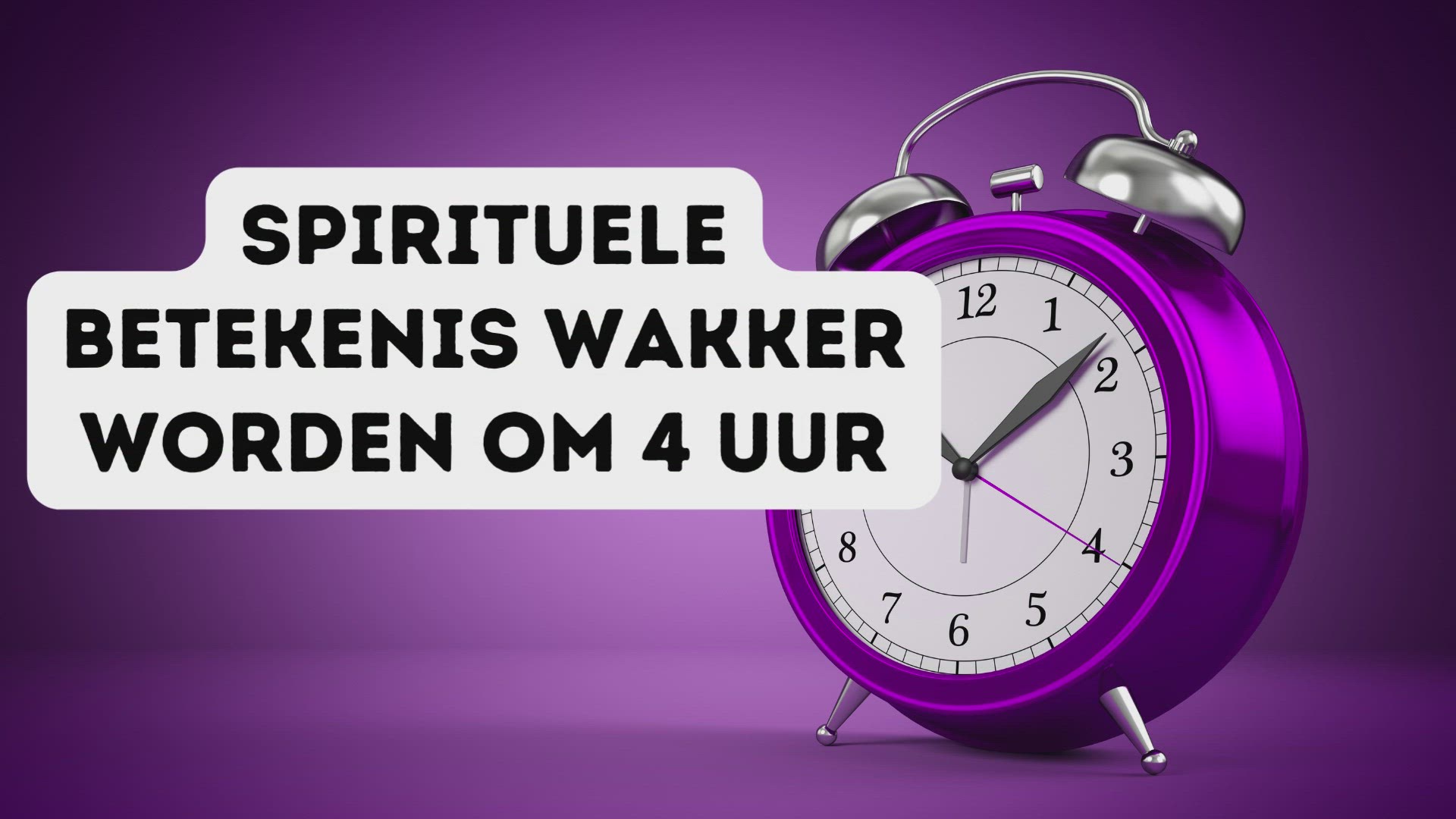 Video thumbnail for Spirituele betekenis wakker worden om 4 uur