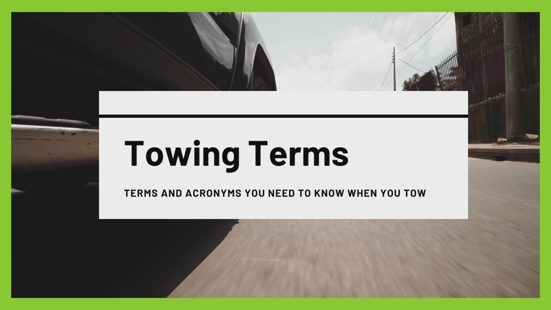 Playlist thumbnail for Towing