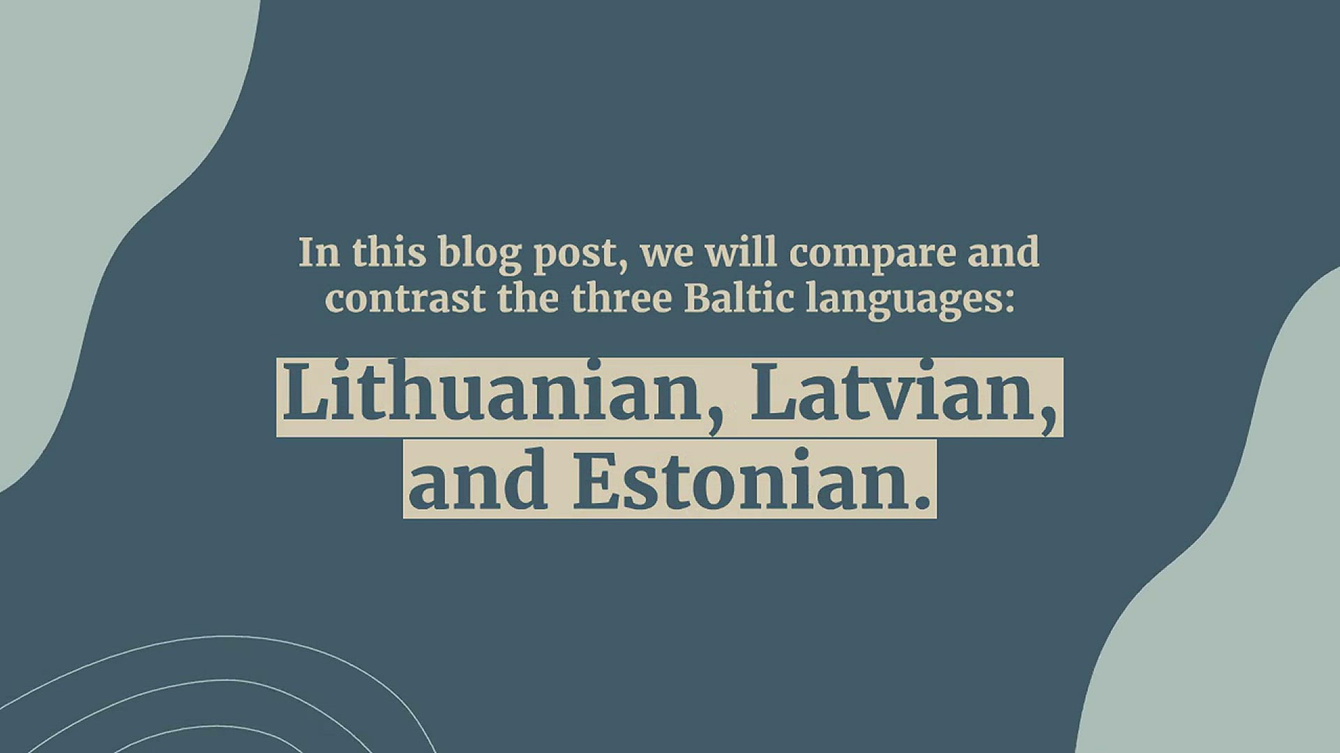 Video thumbnail for The Baltic languages compared