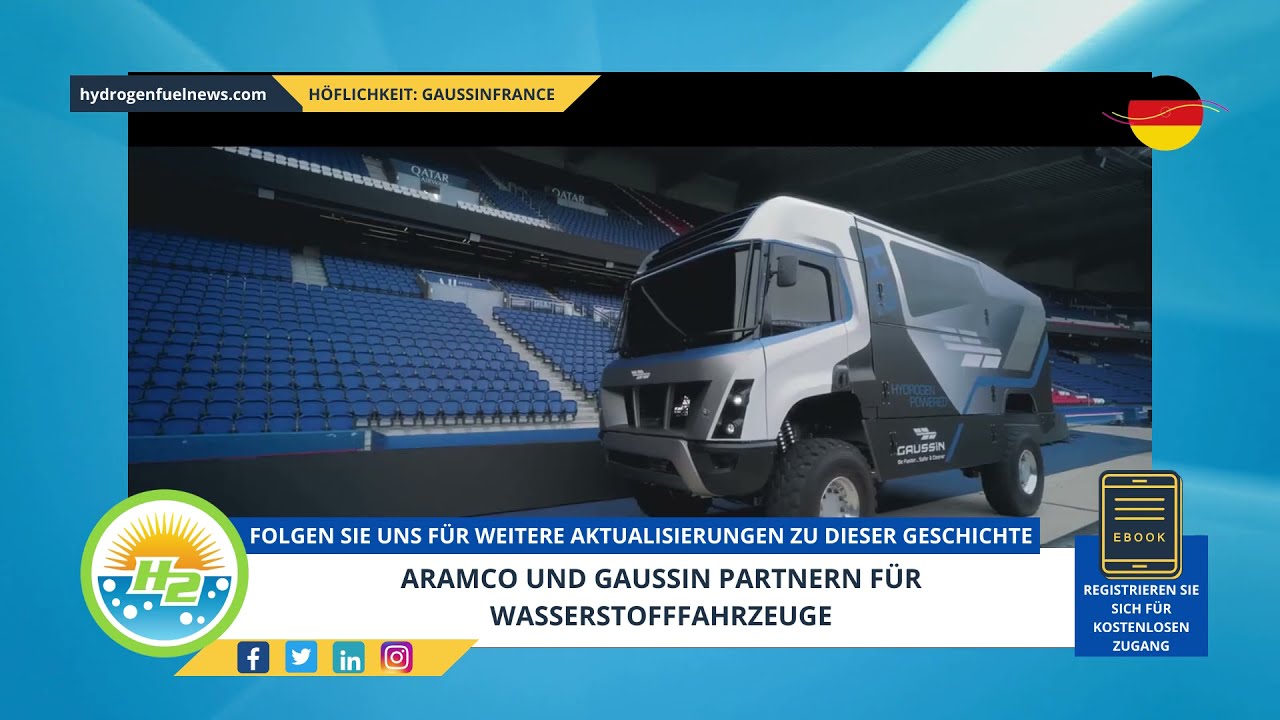Video thumbnail for [German] Aramco and Gaussin partner up for hydrogen vehicles
