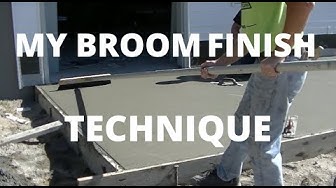 'Video thumbnail for How To Broom Finish A Concrete Patio Slab (50' x 10')'