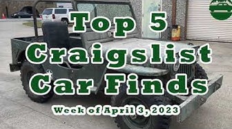 Video thumbnail for Top 5 Craigslist Cars - Week of April 3, 2023