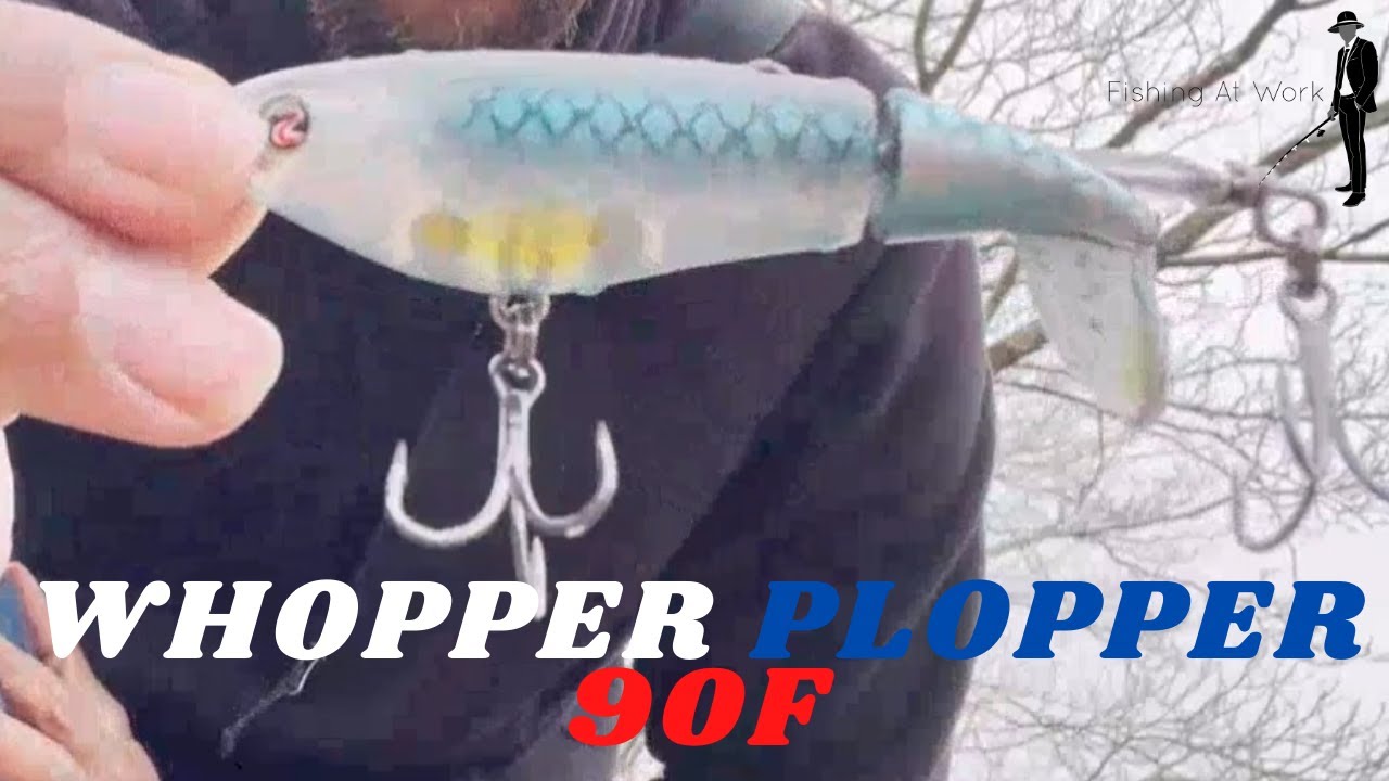 'Video thumbnail for Whopper Plopper 90F - Blueback Herring Design for Striped Bass!'