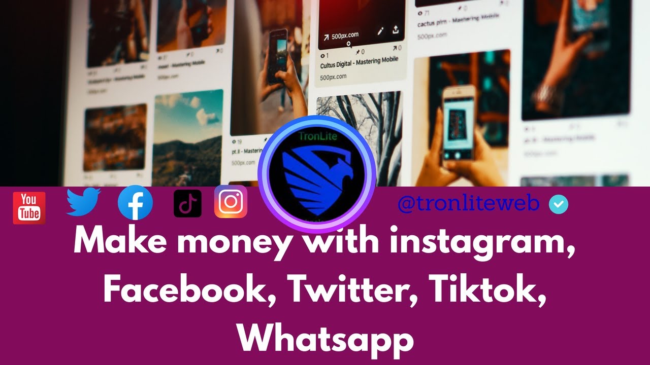 'Video thumbnail for Make money with Instagram, Facebook, Tiktok, whatsapp, snapchat'