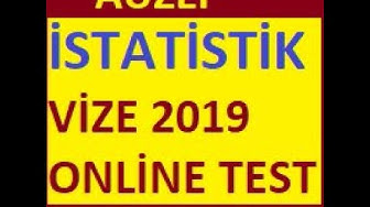 'Video thumbnail for Auzef İstatistik 2019 Vize Soru ve Cevaplar'