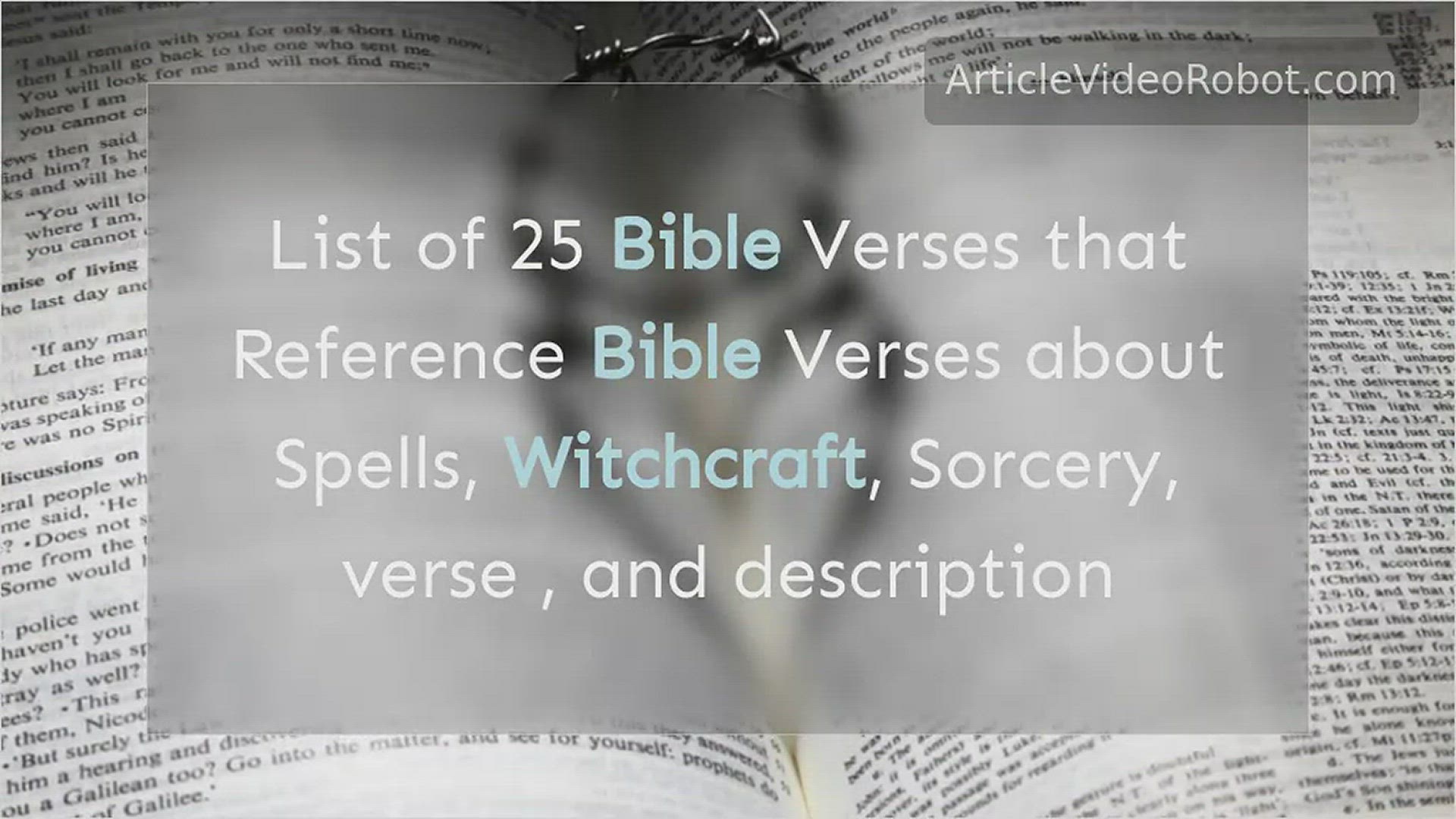 'Video thumbnail for Spells: Bible Verses'