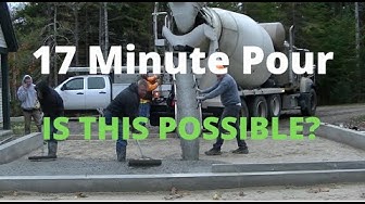 'Video thumbnail for 17 Minute Garage Floor Pour (How To Pour A Concrete Floor)'