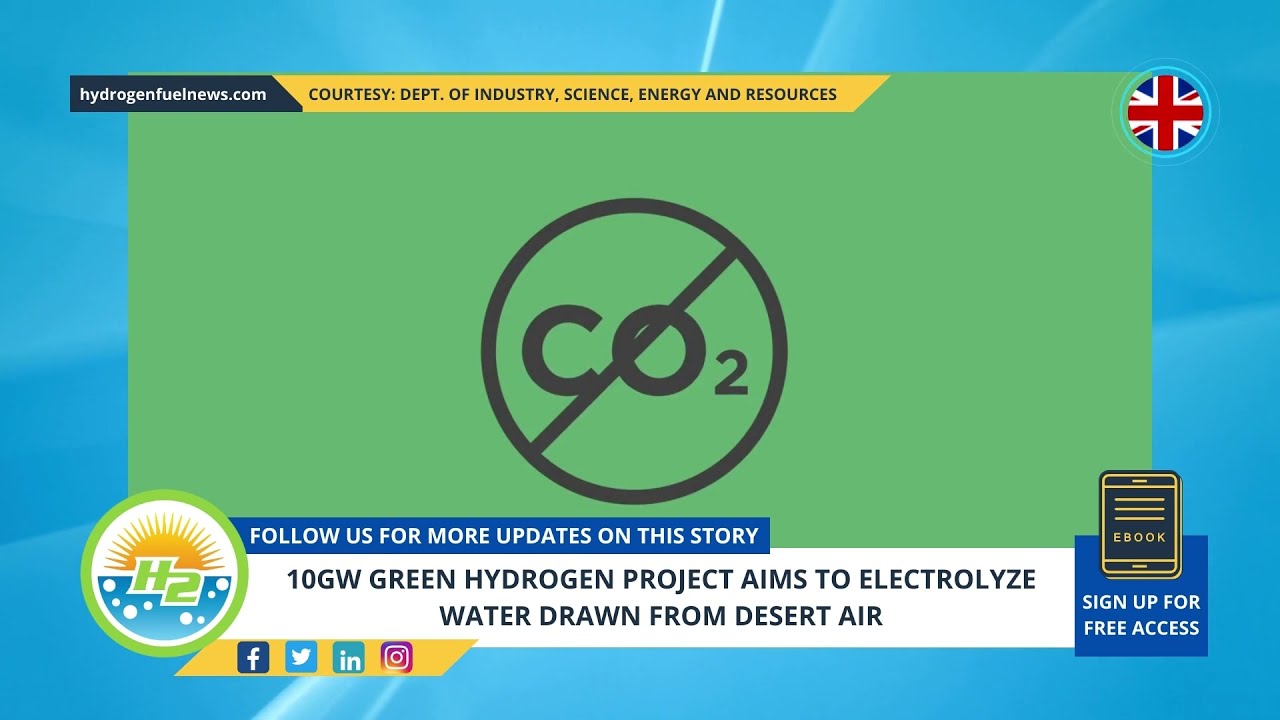 Playlist thumbnail for 10GW green hydrogen project aims to electrolyze water drawn from desert air