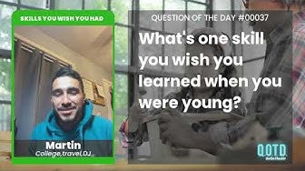 Video thumbnail for Martin wishes he'd learned to play the piano. Awesome choice!