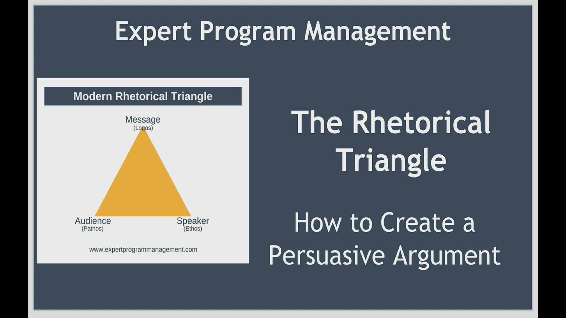 'Video thumbnail for The Rhetorical Triangle'