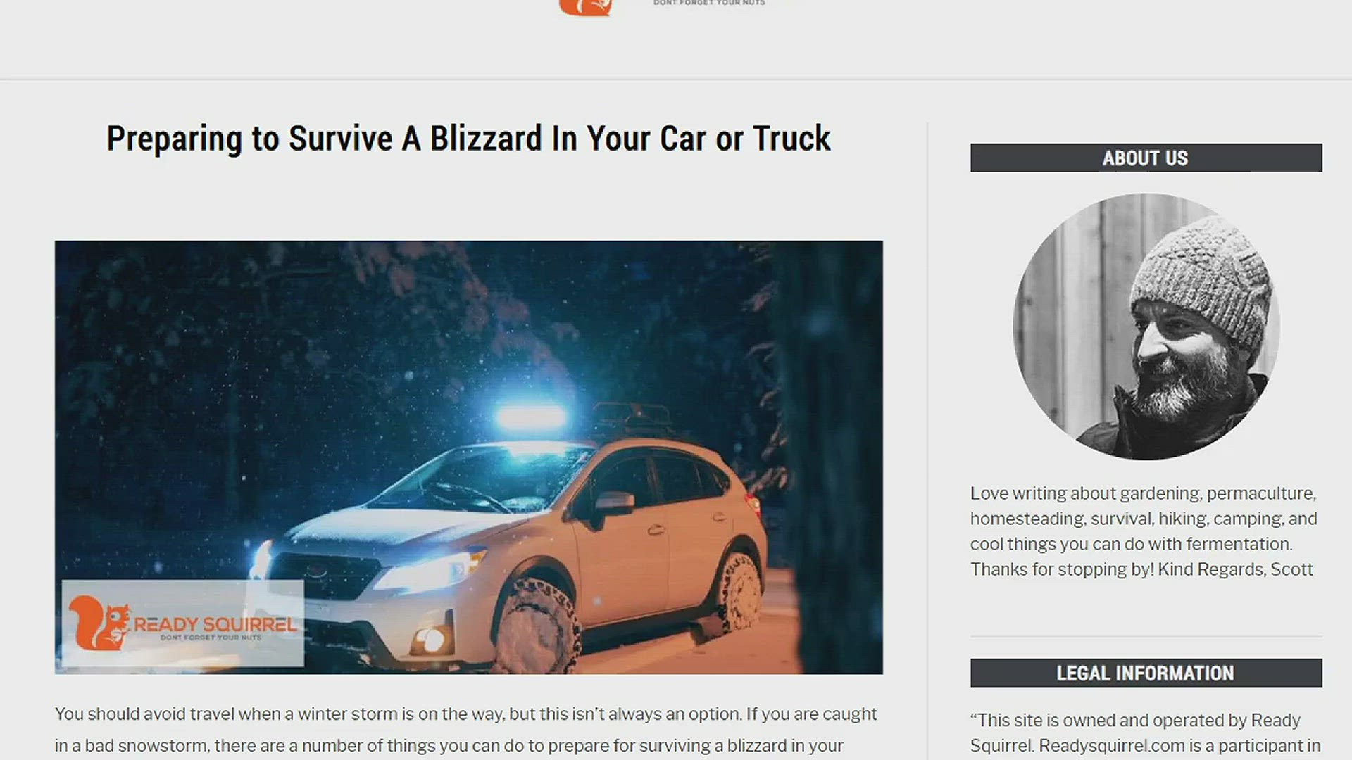 'Video thumbnail for Preparing to Survive A Blizzard In Your Car or Truck'