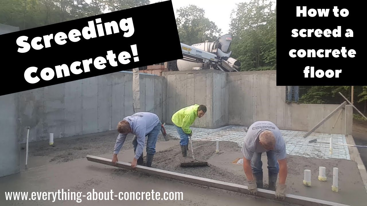 'Video thumbnail for Screed Concrete - How to kick screed a concrete floor'